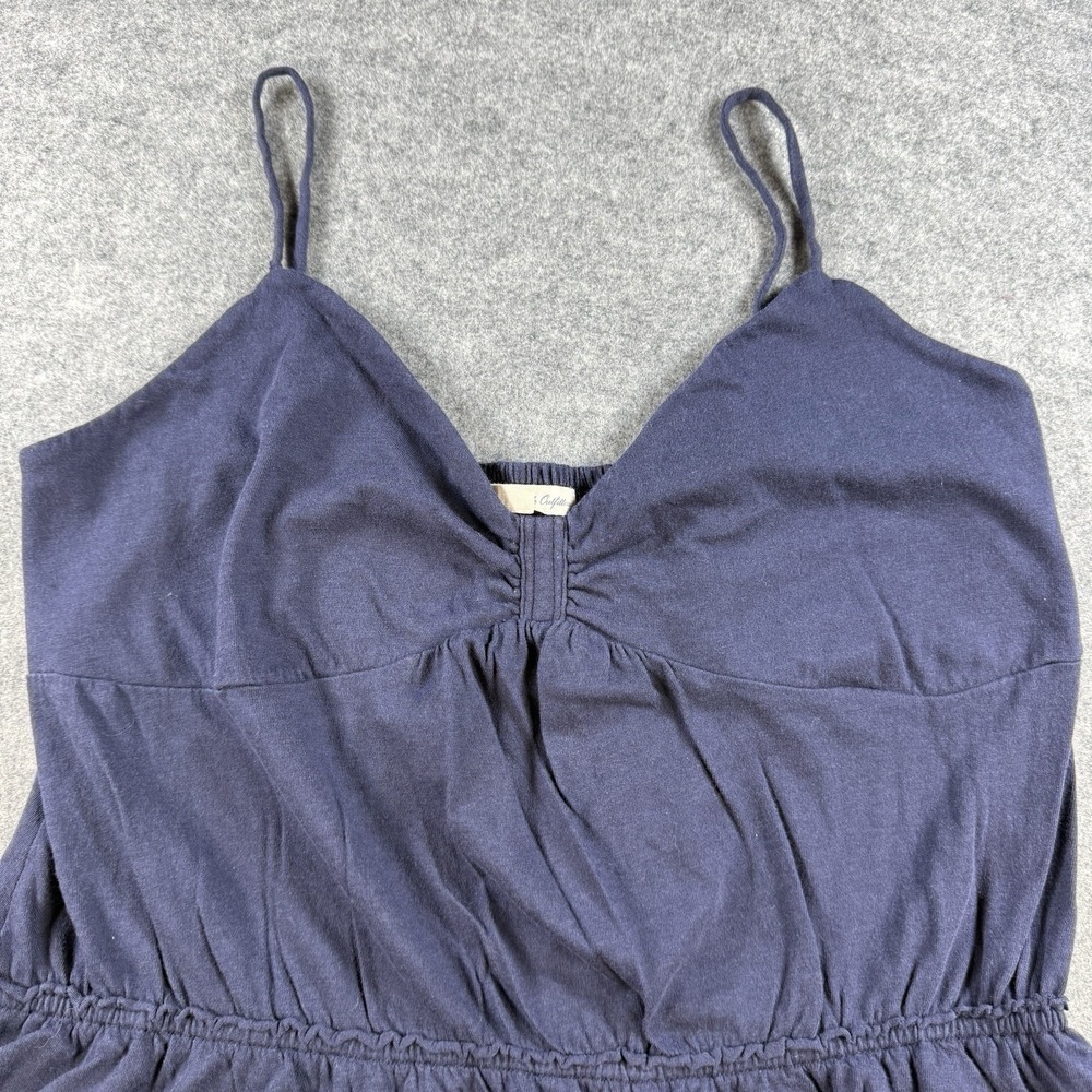 American Eagle Outfitters Tiered Dress Womens XL Ruffles Navy Blue Boho Cottage - Picture 4 of 13